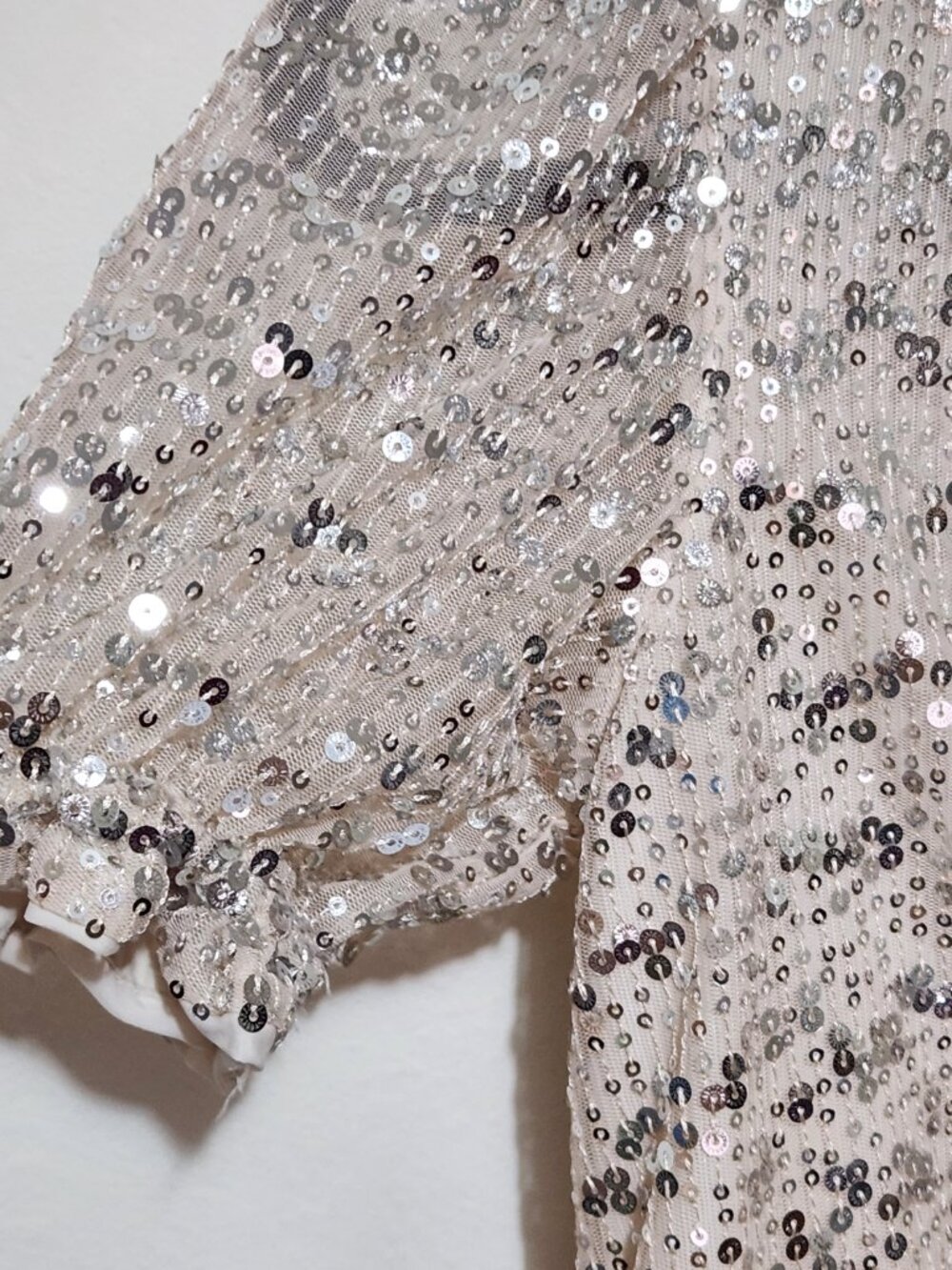 Cat & Jack Champgne Sequin Tiered Dress Glitz Extra Twirl-Worthy Pop Party-Ready - Picture 3 of 12